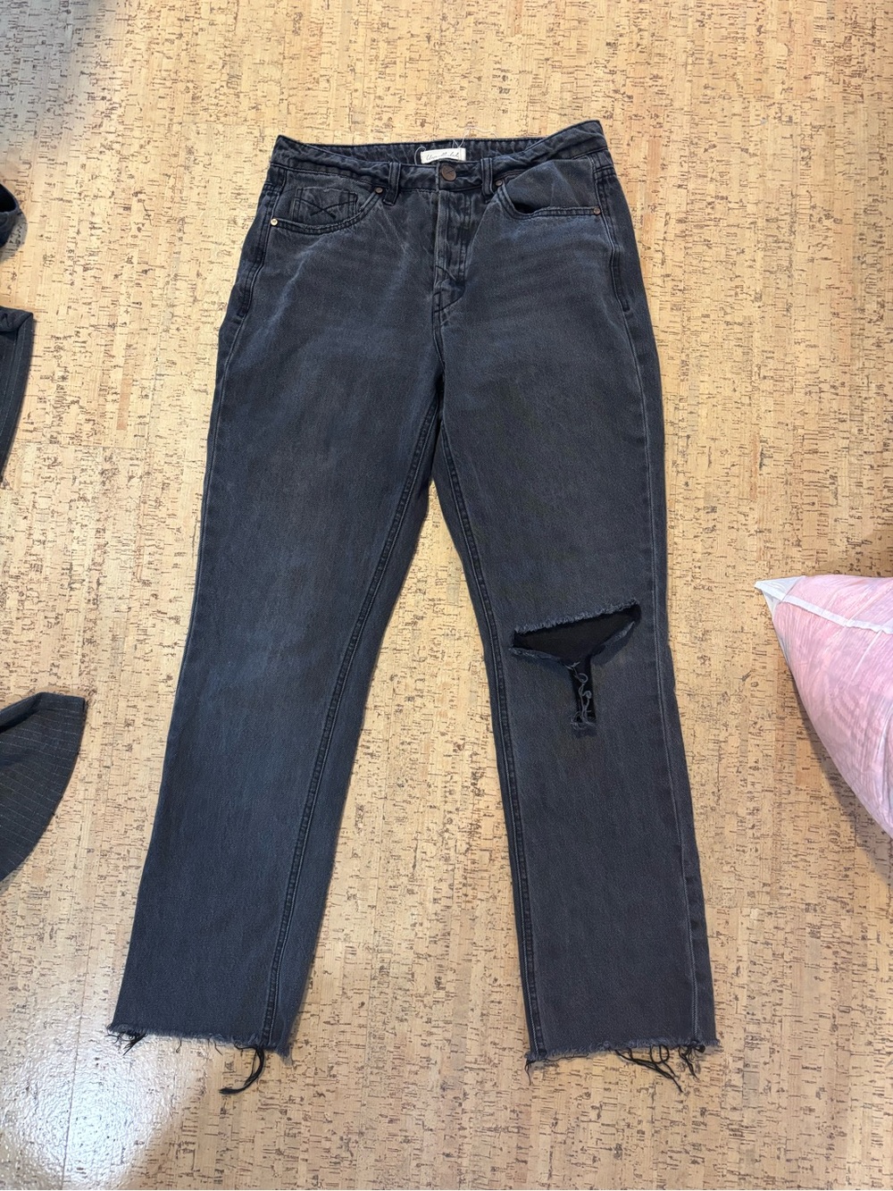 Unpublished Women’s Straight Leg Black Distressed Jeans